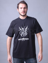 Qualité confortable noir manches courtes col rond 100% coton T-shirt pour les hommes