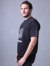 Qualité confortable noir manches courtes col rond 100% coton T-shirt pour les hommes