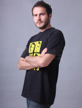 Wonderful Black manches courtes col rond 100% coton T-shirt pour les hommes