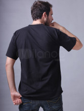 Wonderful Black manches courtes col rond 100% coton T-shirt pour les hommes