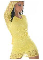 Lingerie Sexy Dress Féminine Dentelle Jaune Sexy Splendide