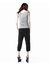 Noir 98 % coton 2 % Spandex Womens pantalon