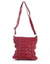 Red Cowhide Polyester Inner 26*6*28cm Over The Shoulder Bag