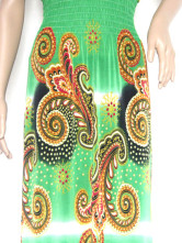 Tendance Green Meryl V Deep-cou Robe sans manches Floral Maxi Mesdames