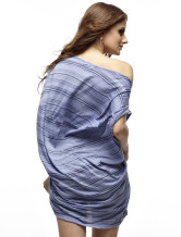Confortable Blue Stripes femmes 100% coton Blouse