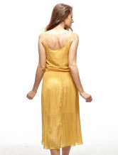 Fabuleux Orange Robe d'été en polyester pour dames