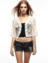 Merveilleux Ivoire coton Polyester papillon dames Crochet haut