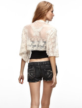 Merveilleux Ivoire coton Polyester papillon dames Crochet haut