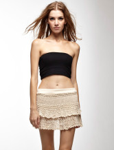Jupe Crochet femmes attirantes Ivoire 100% coton