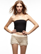 Shorts Crochet Wonderful femmes Ivoire 100% coton