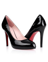 Fashion Black PU 3 1/5' High Heel Shoe For Women