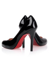 Fashion Black PU 3 1/5' High Heel Shoe For Women