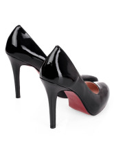 Fashion Black PU 3 1/5' High Heel Shoe For Women