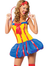 Cute Yellow Acrylic Spandex Snow Princess Costumes