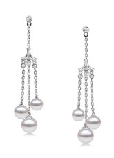 Belle Blanc S925 de 7 à 7,5 × × 4mm 2/5-5.5 frais d'oreilles perle d'eau Pour Femmes