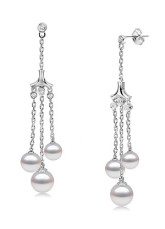 Belle Blanc S925 de 7 à 7,5 × × 4mm 2/5-5.5 frais d'oreilles perle d'eau Pour Femmes