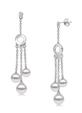 Jolie Blanc S925 de 7 à 7,5 × × 4mm 2/5.5-6 frais d'oreilles perle d'eau pour les femmes