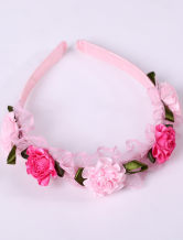 une mignone serre-tête rose imitée   en dentelle et en soie de costumes  Barbie pour filles