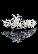 Peigne Superbe alliage d'argent strass femme