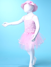 une fantastique jupe de dance rose en gaze de costumes Barbie pour filles