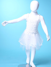 une mignone jupe de danse a ailes blanche en gaze de costumes barbie pour filles