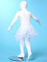 une mignone jupe de danse a ailes blanche en gaze de costumes barbie pour filles