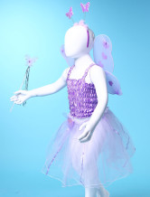 une populaire jupe de danse a ailes mauve en gaze de costumes pour filles