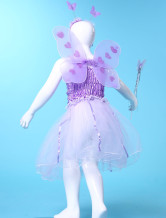 une populaire jupe de danse a ailes mauve en gaze de costumes pour filles