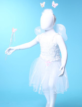 une belle jupe de danse blanche en gaze de costumes Barbie pour filles