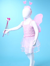 une mignone jupe de danse a ailes rose en gaze de costumes Barbie pour filles