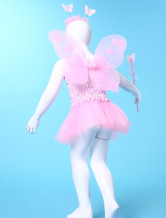 une jolie jupe de danse rose en gaze de costumes Barbie pour filles