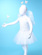 une jupe de danse blanche a la mode en gaze de costumes Barbie pour filles