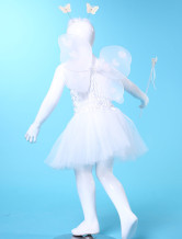 une jupe de danse blanche a la mode en gaze de costumes Barbie pour filles