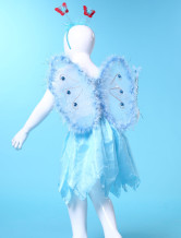 une mignone jupe de danse a ailes aigue-marine en gaze de costumes Barbie pour filles