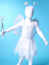 une jolie jupe de danse blanche en gaze de costumes de Barbie pour filles