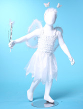 une jolie jupe de danse blanche en gaze de costumes de Barbie pour filles
