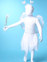 une jolie jupe de danse blanche en gaze de costumes de Barbie pour filles