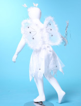 une jolie jupe de danse blanche en gaze de costumes de Barbie pour filles