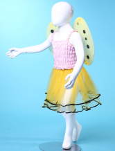 une fantastique jupe de danse a ailes jaune en gaze de costumes Barbie pour filles