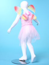 une douce jupe de dance a ailes rose en gaze de costumes Barbie  pour filles