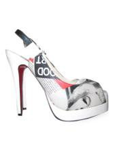 Chaussures multicolores à talons hauts en cuir 