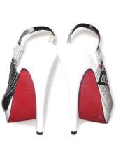 Chaussures multicolores à talons hauts en cuir 