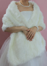 ClassicParchment châle peluche nuptiale Rectangle de mariage
