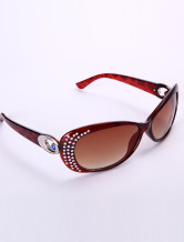 Cool Red Resin Glasses Womens Sunglasses