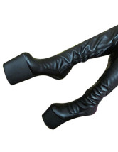 Bottes sexy spéciales noires aux talons hauts en cuir verni PU pour femmes