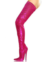 Bottes sexy passionnées rouges aux talons hauts  pour femmes