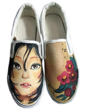 Beautiful Girl TPR Sole Painted Shoes