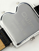 Cuir noir spécial sangle Mens Watch