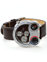 Montre pour Homme en cuir Marron