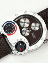 Montre pour Homme en cuir Marron